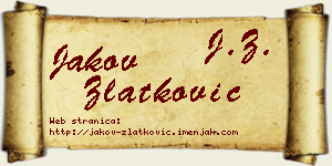 Jakov Zlatković vizit kartica